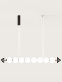 Aromas :: Lampa wisząca Soko 8 szer. 120 cm czarny marmur