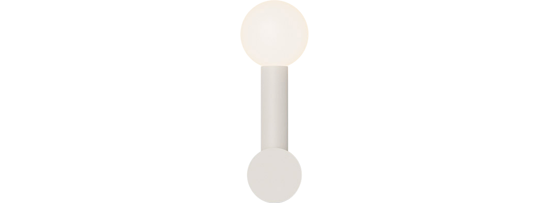 Robin :: Rigoberta Direct Mono white wall lamp/sconce, height 28.5 cm