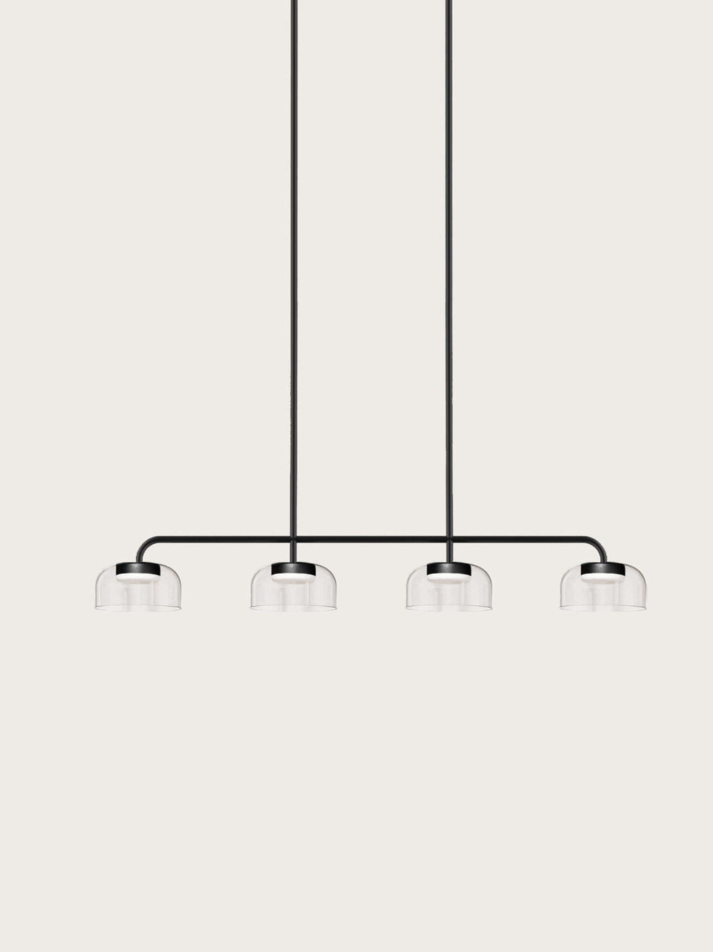 Aromas :: Ipon 4 hanging lamp, black, width 130 cm