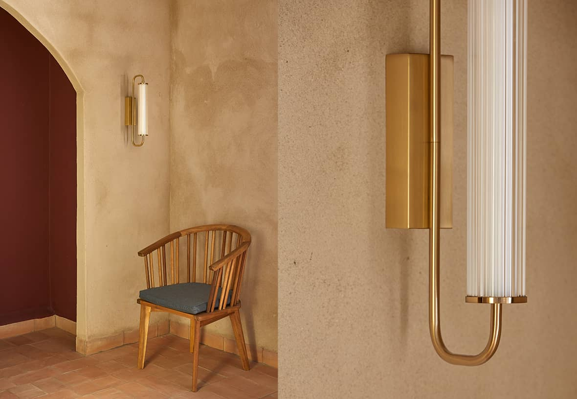 Wall lamp / Sconce Ison height 43 cm nickel