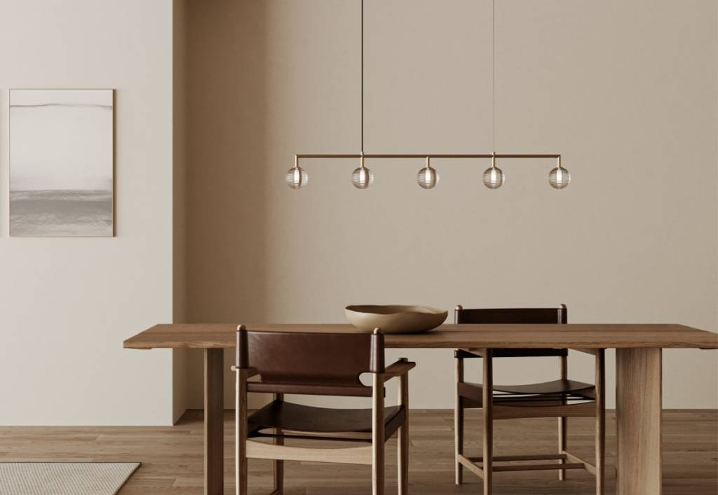 Aromas :: Doul 5 hanging lamp, width 120 cm, gold