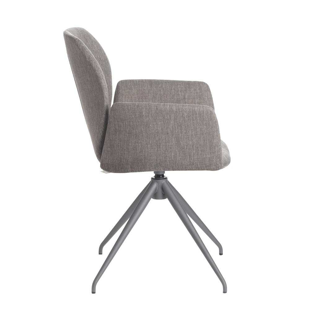 Mobitec :: Mood 95 swivel chair upholstered with armrests, gray, width 60 cm