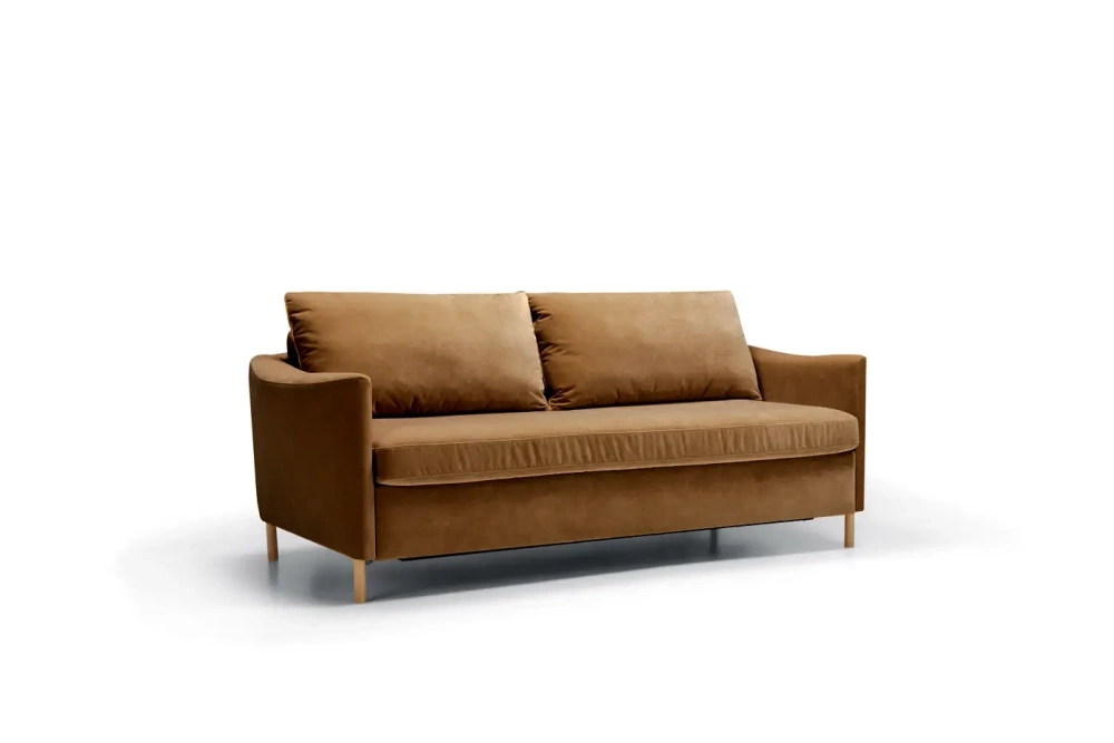 Sits :: Frances Polstersofa mit Schlaffunktion und zwei Kissen, braun, Breite 198 cm