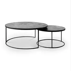 Ethnicraft :: Set of two table coffee Clear Nesting Low