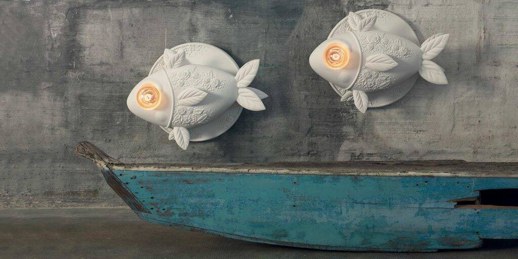 Karman :: Aprile wall lamp / sconce, width 50 cm, white