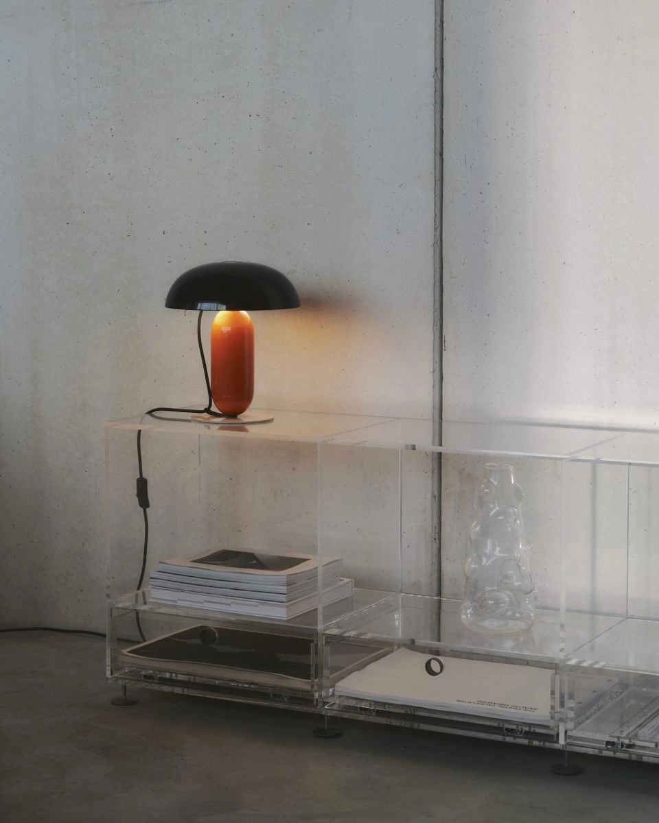 Marset :: Lampa stołowa Gambosa M wys. 41,3 cm czarno-pomarańczowa