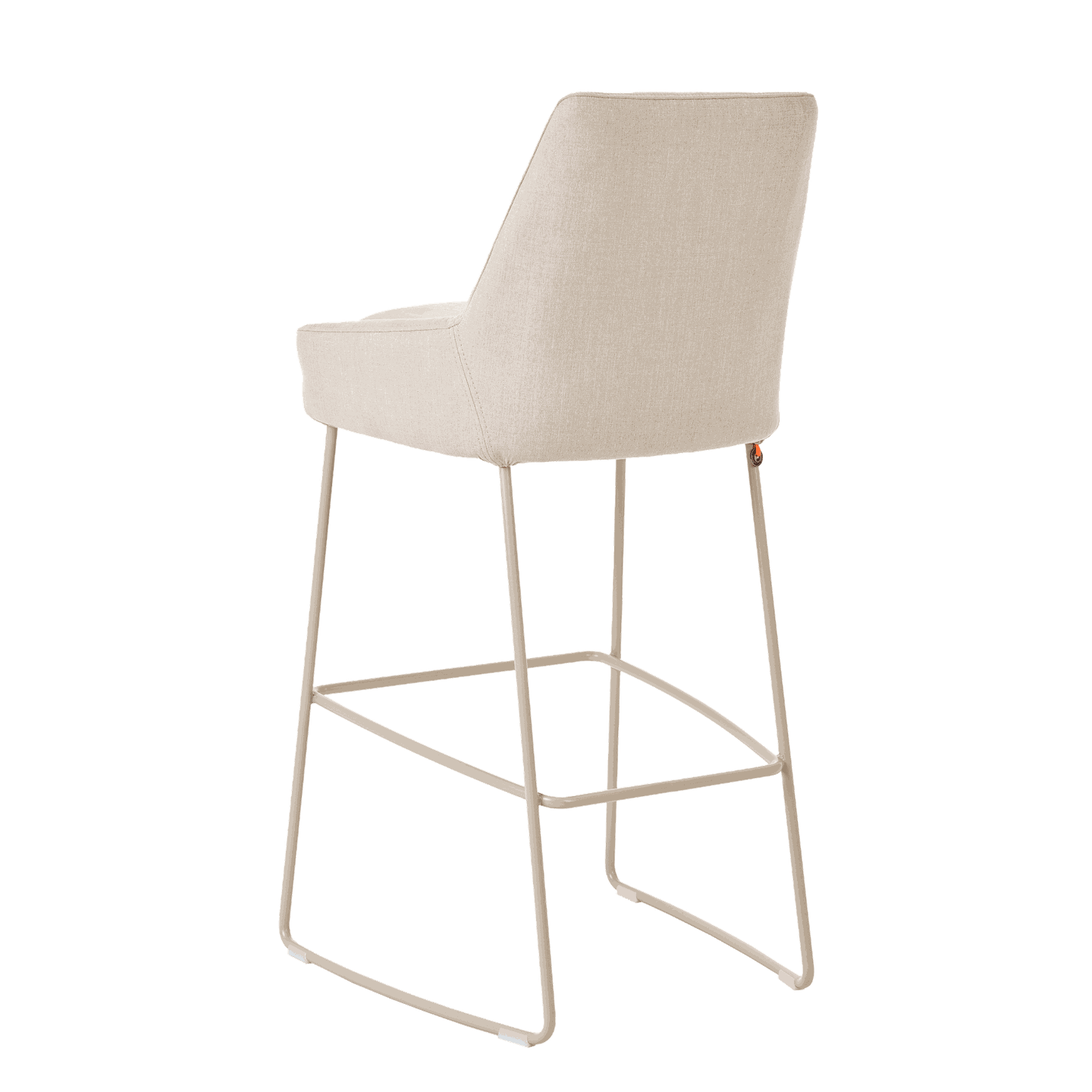 Mobitec :: Saga C13 upholstered bar stool / stool, height 114 cm, gray, metal legs