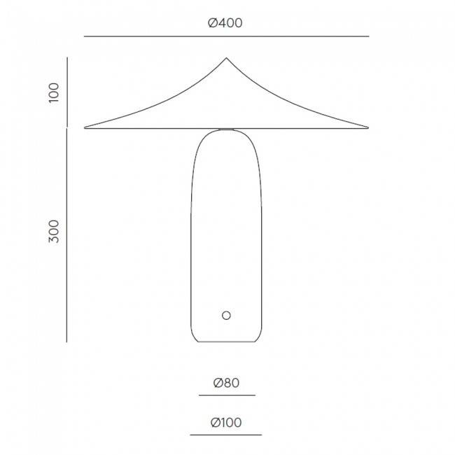 Aromas :: Tischlampe Marmor Kine Höhe 40 cm gold