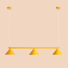 Artera :: Fala 3 Hängeleuchte, gelb, Breite 123 cm