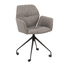 Mobitec :: Mood 99 swivel office chair on wheels, width 60 cm, gray, with armrests