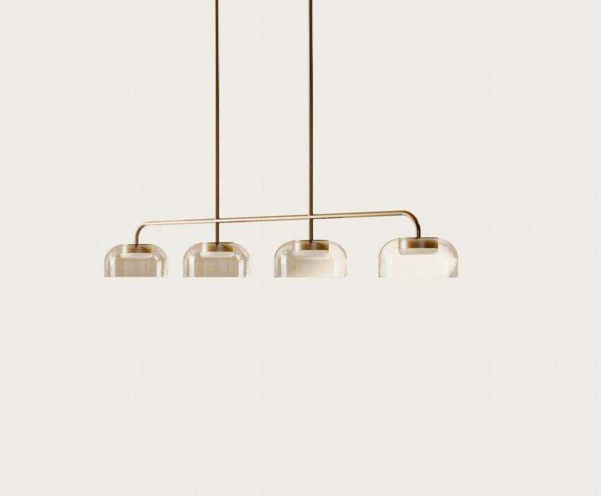 Aromas :: Ipon 4 Hängeleuchte, gold, Breite 130 cm