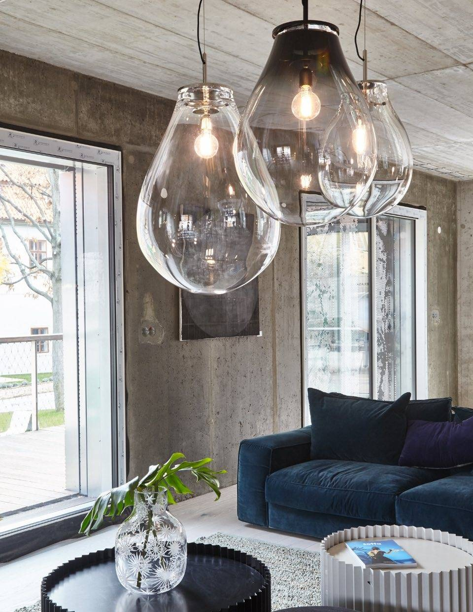 Bomma :: Hanging lamp Tim transparent black H: 83 cm