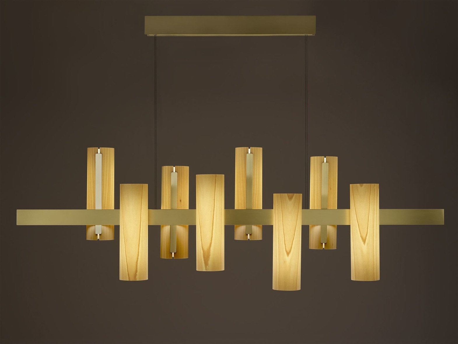 LZF :: Lampa wisząca Black Note Keys led brązowo-czarna szer. 135 cm