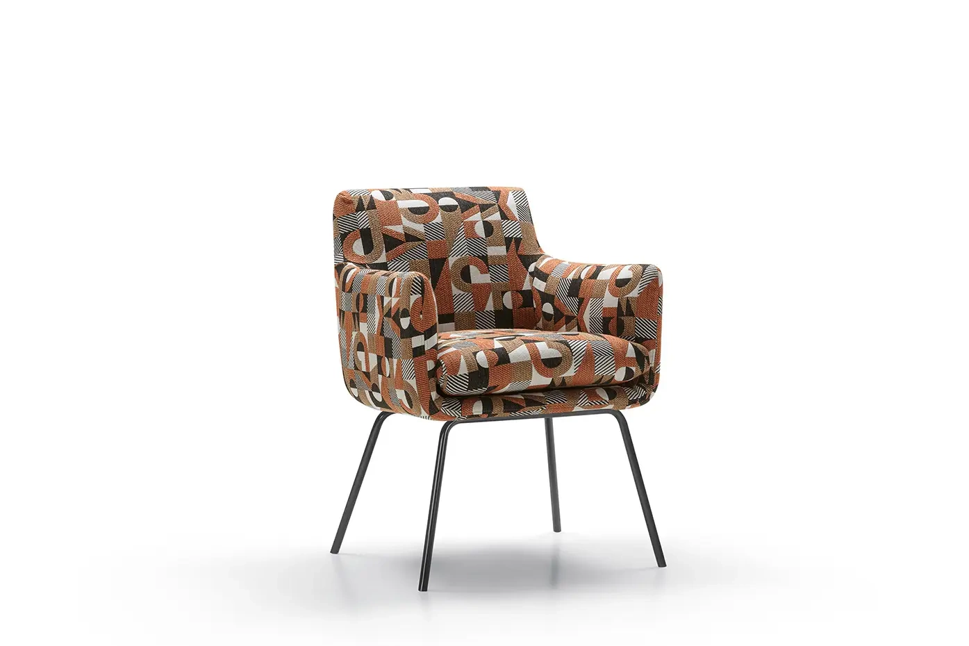 Sits :: Moa Bistro Upholstered Chair with Armrests