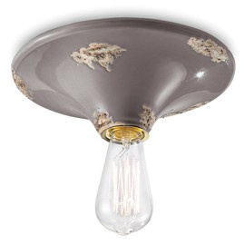 Ferroluce :: Vintage gray ceiling lamp, diameter 25 cm