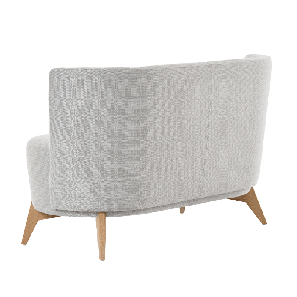 Mobitec :: Bolero R05 2-seater upholstered sofa, width 130 cm, gray, on wooden legs