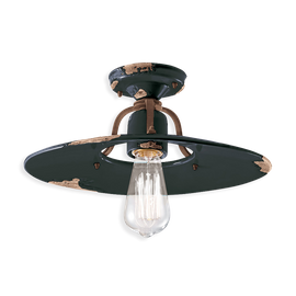 Ferroluce :: Country ceiling lamp black, diameter 40 cm