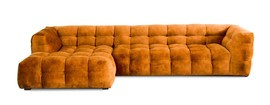 Nordic Line :: Corner sofa / left upholstered corner sofa Michelle (formerly Michelin) orange 319x68x170 cm