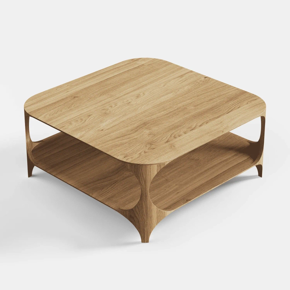 Table4U ::  Kwadratowy stolik dębowy Lorenzo 80x80 cm