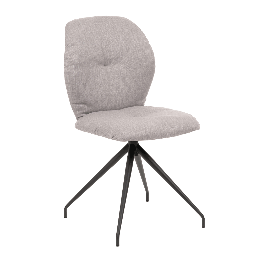 Mobitec :: Mood 90 upholstered chair, gray, width 47 cm, metal legs