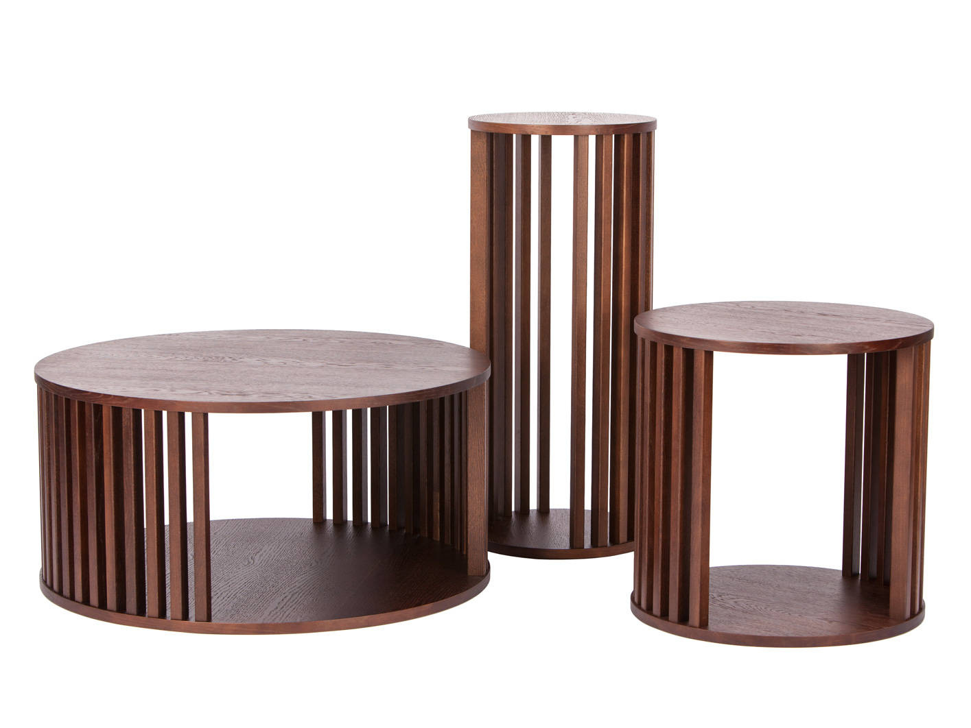 Nordifra :: Vedo 350 high table, walnut veneer, height 80 cm