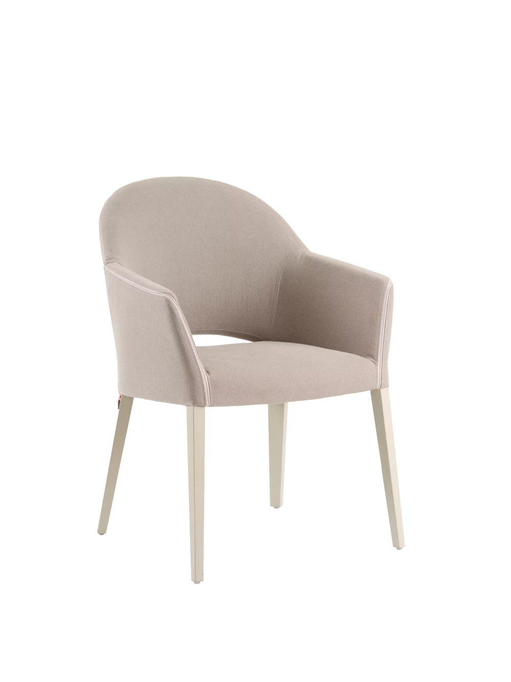 Mobitec :: Cuori C04 upholstered chair, width 62 cm, beige, with armrests