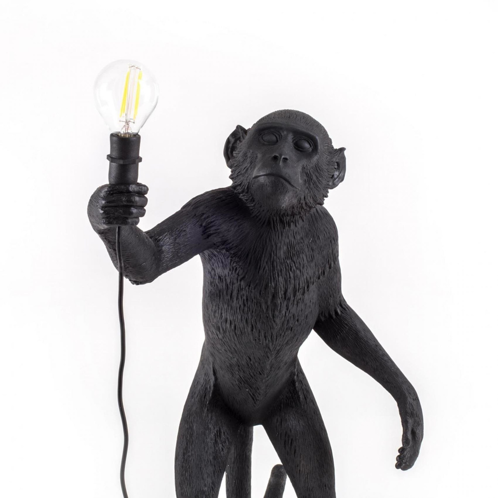 Seletti :: Lampa stołowa Monkey Standing Outdoor czarna