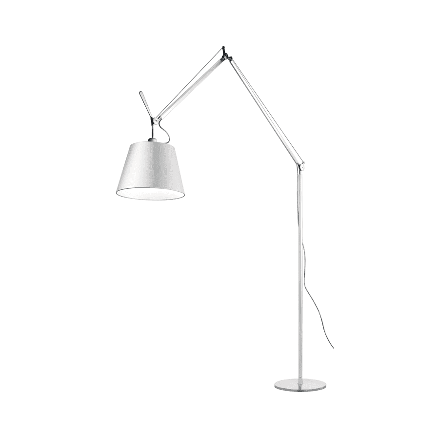 Artemide :: Stehlampe aus Aluminium Tolomeo Mega Mit einem Ein/Aus Schalter Durchmesser von 42 cm grau