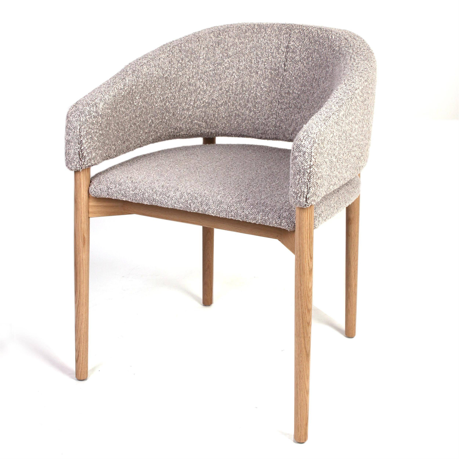 Claudie :: Monica upholstered chair with armrests, wooden legs, color to choose, width 59 cm