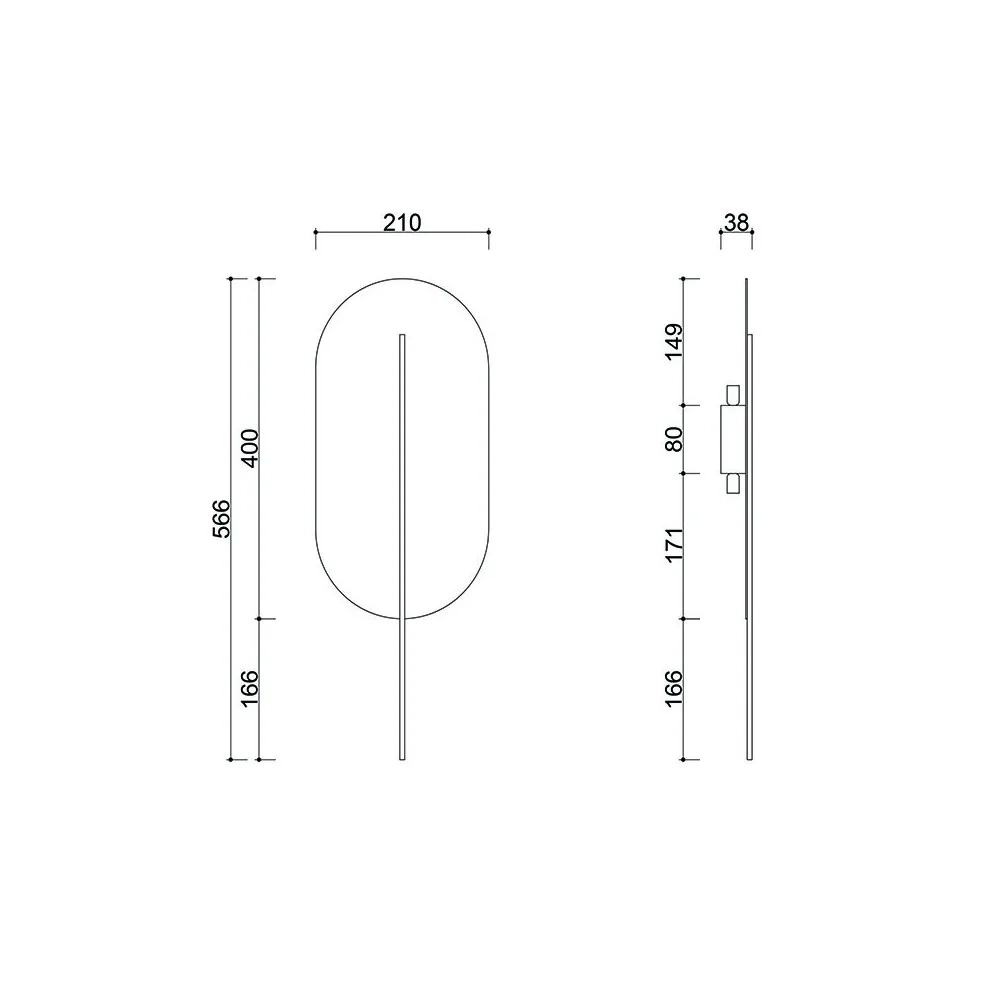 Ummo :: Rokke pink wall lamp/sconce, height 56.6 cm
