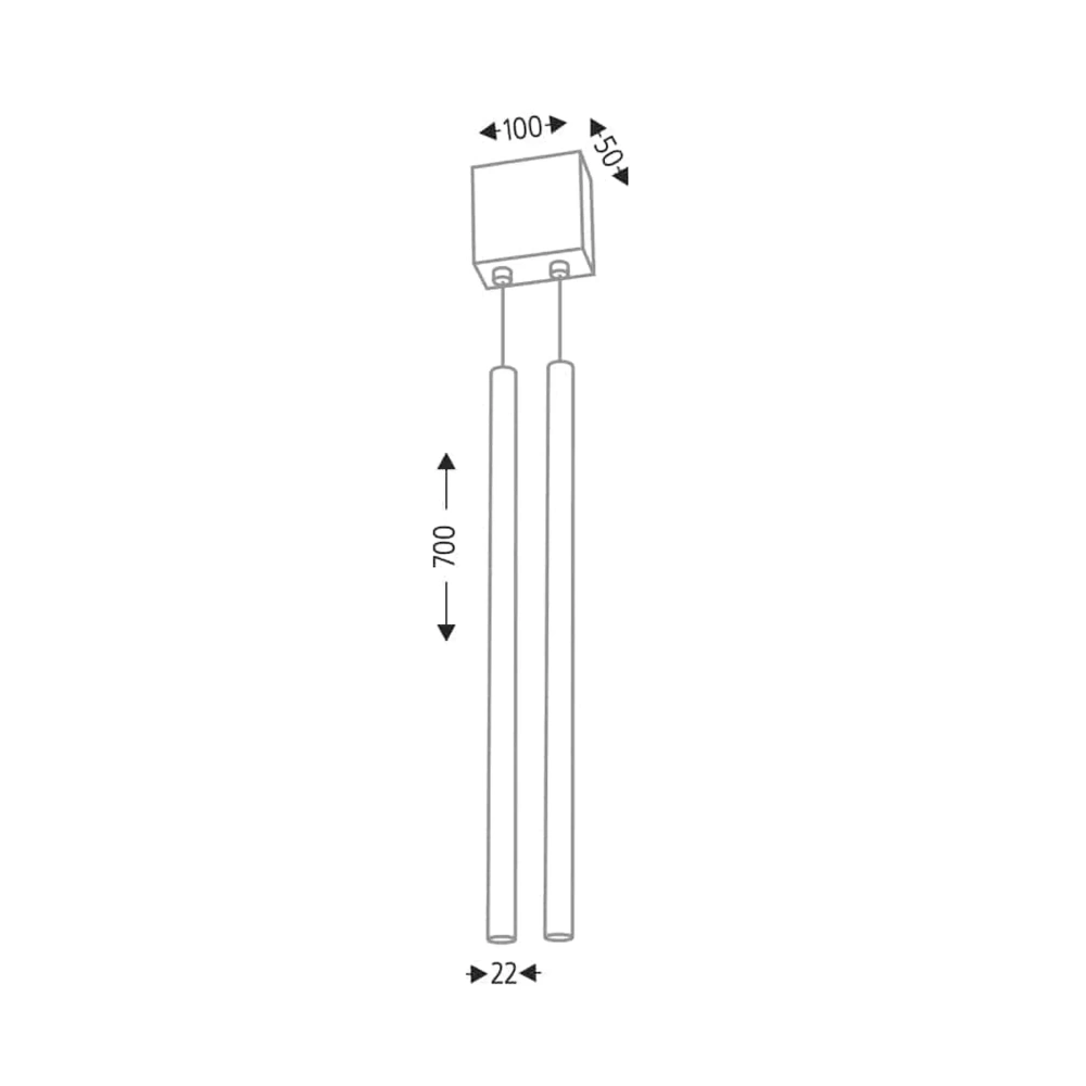 Shilo :: Hängelampe aus Aluminium Kosame Höhe 70 cm weiß