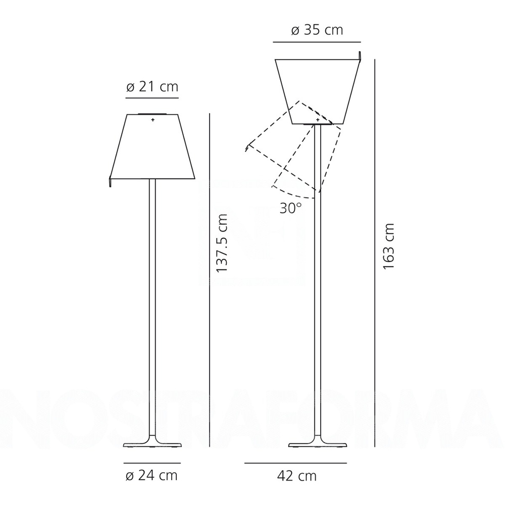 Artemide :: Floor lamp Melampo white H: 137 cm