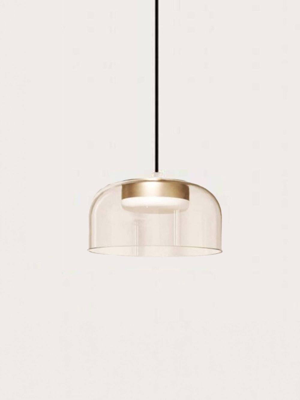 Aromas :: Ipon hanging lamp, diameter 20 cm, transparent / gold metal