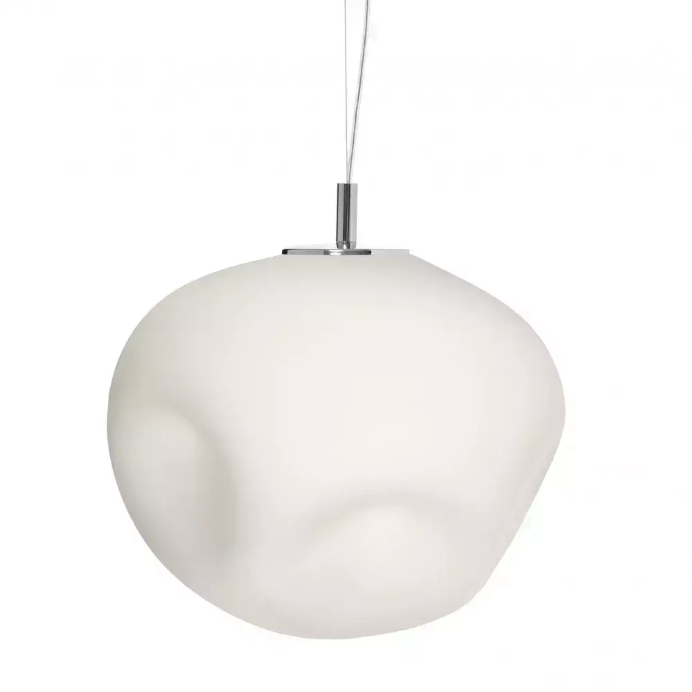 Kaspa :: Lampa wisząca Cloe srebrno-biała śr. 40 cm