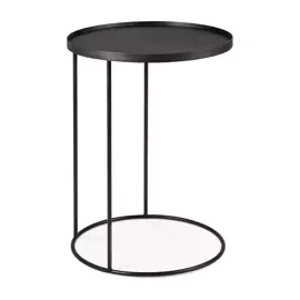 Ethnicraft :: Couchtisch aus Metall Round Tray Table Größe S (ohne TAC) schwarz