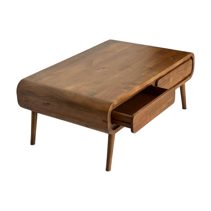 Table4U :: Gubbe Couchtisch aus Holz 110x70 cm in Bernsteinfarbe