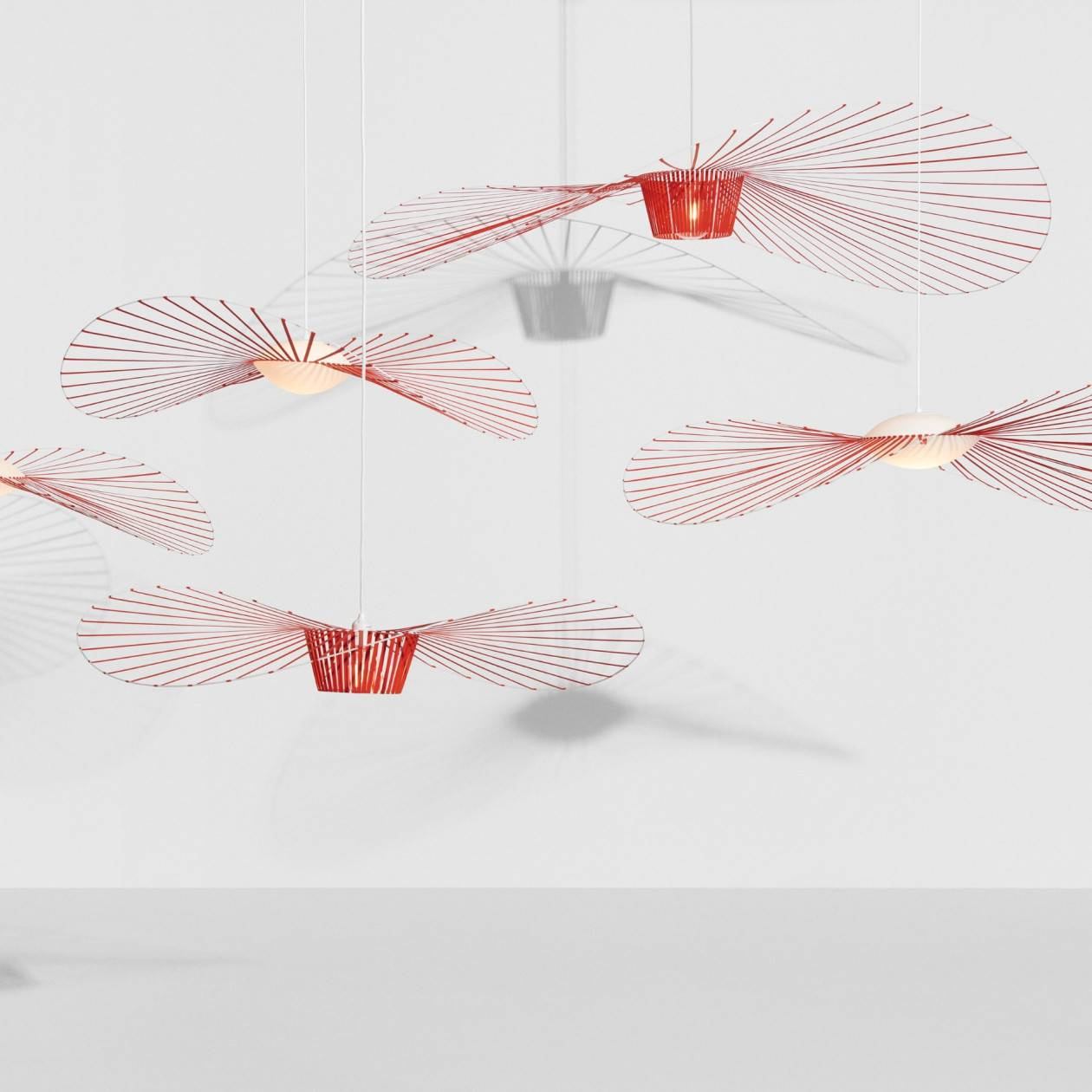 Petite Friture :: Lampa wisząca Vertigo Medium czerwona śr. 140 cm