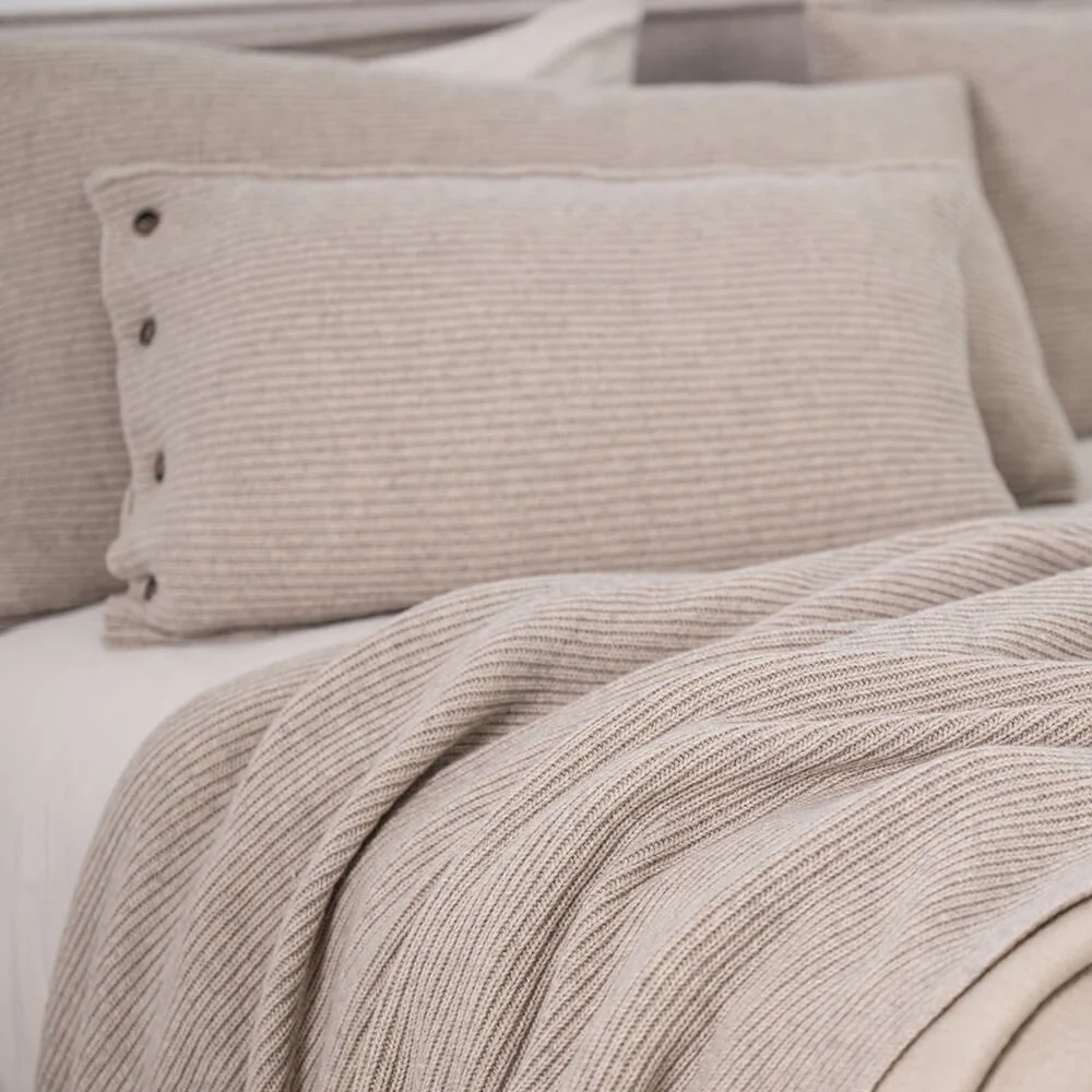 Moyha :: Pled z wełną klasyczny Premium beżowy 130x220 cm