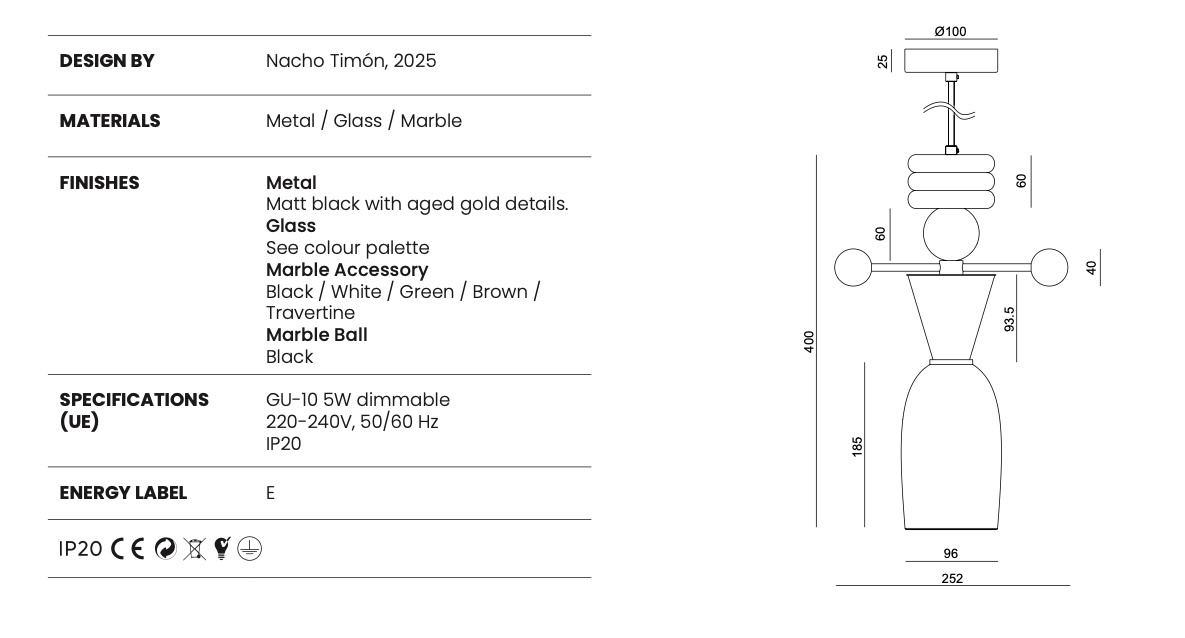 Aromas :: Lampa wisząca Nuro beżowa