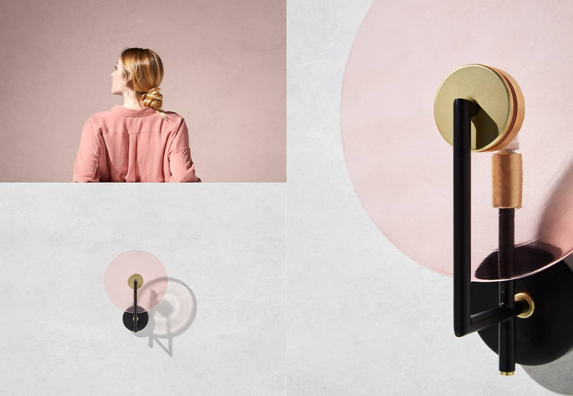 Aromas :: Wandlampe aus Metall Erto Durchmesser 25 cm schwarz