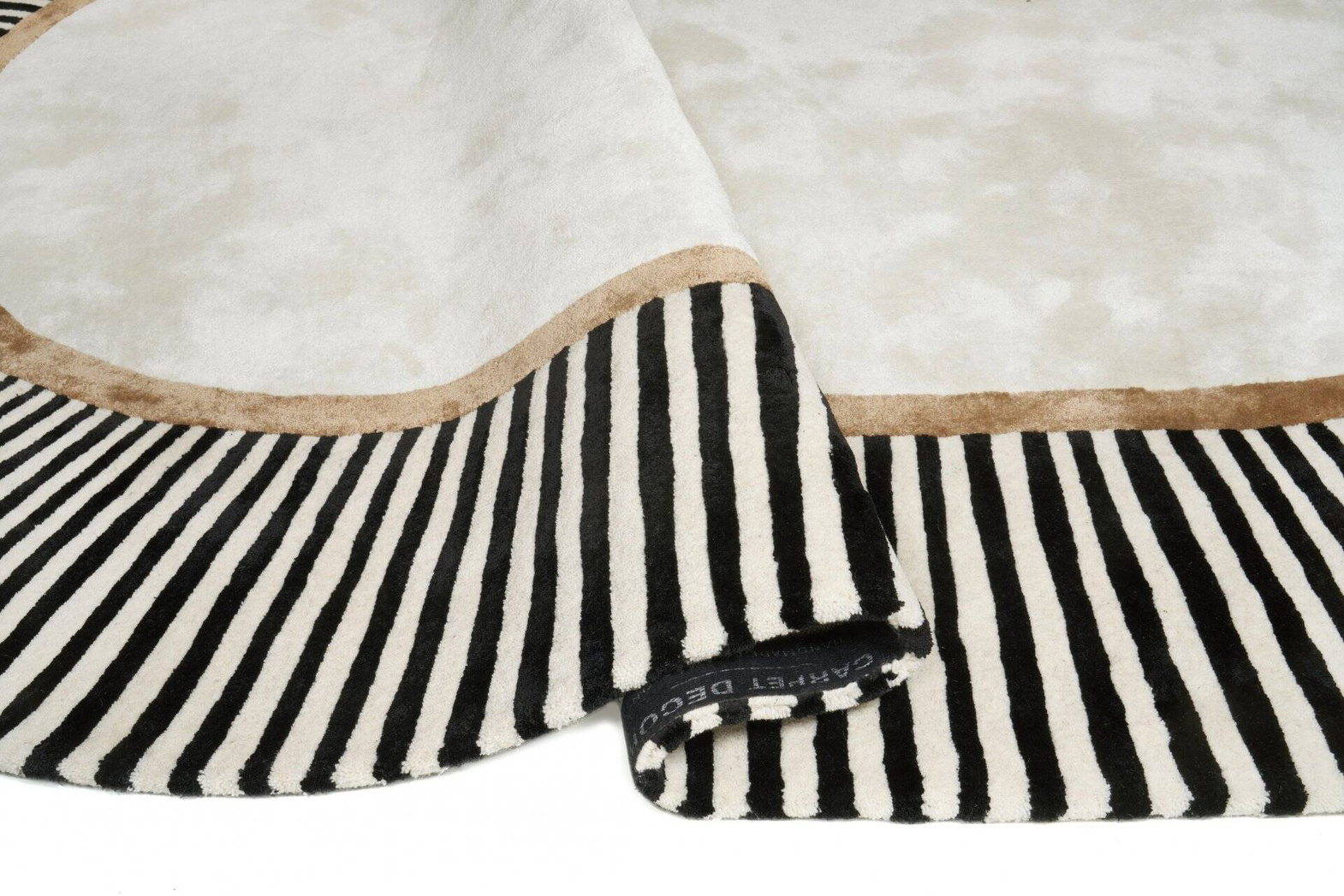 Carpet Decor :: Dywan Amber beżowo-czarno-złoty ręcznie wykonany