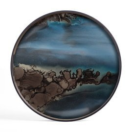 Ethnicraft :: Slate Organic round tray 48 cm