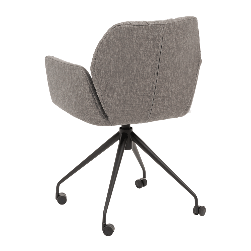 Mobitec :: Mood 99 swivel office chair on wheels, width 60 cm, gray, with armrests
