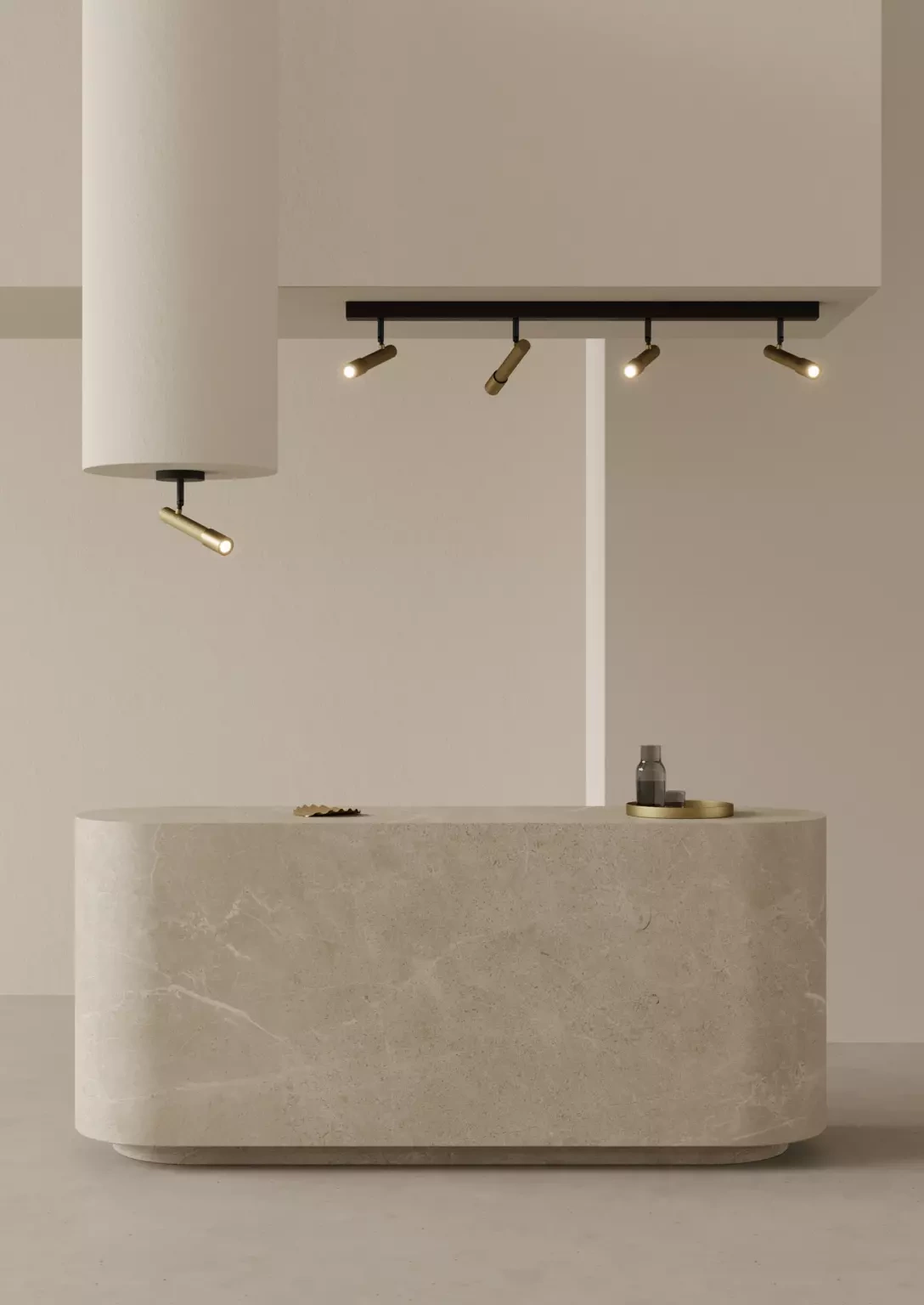 Aromas :: Ycro 4 ceiling lamp, width 89 cm, gold and black