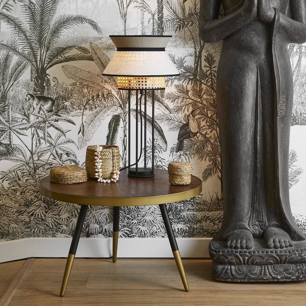 Market Set :: Tischlampe Leinwand Singapour Höhe 56 cm multi gelöscht