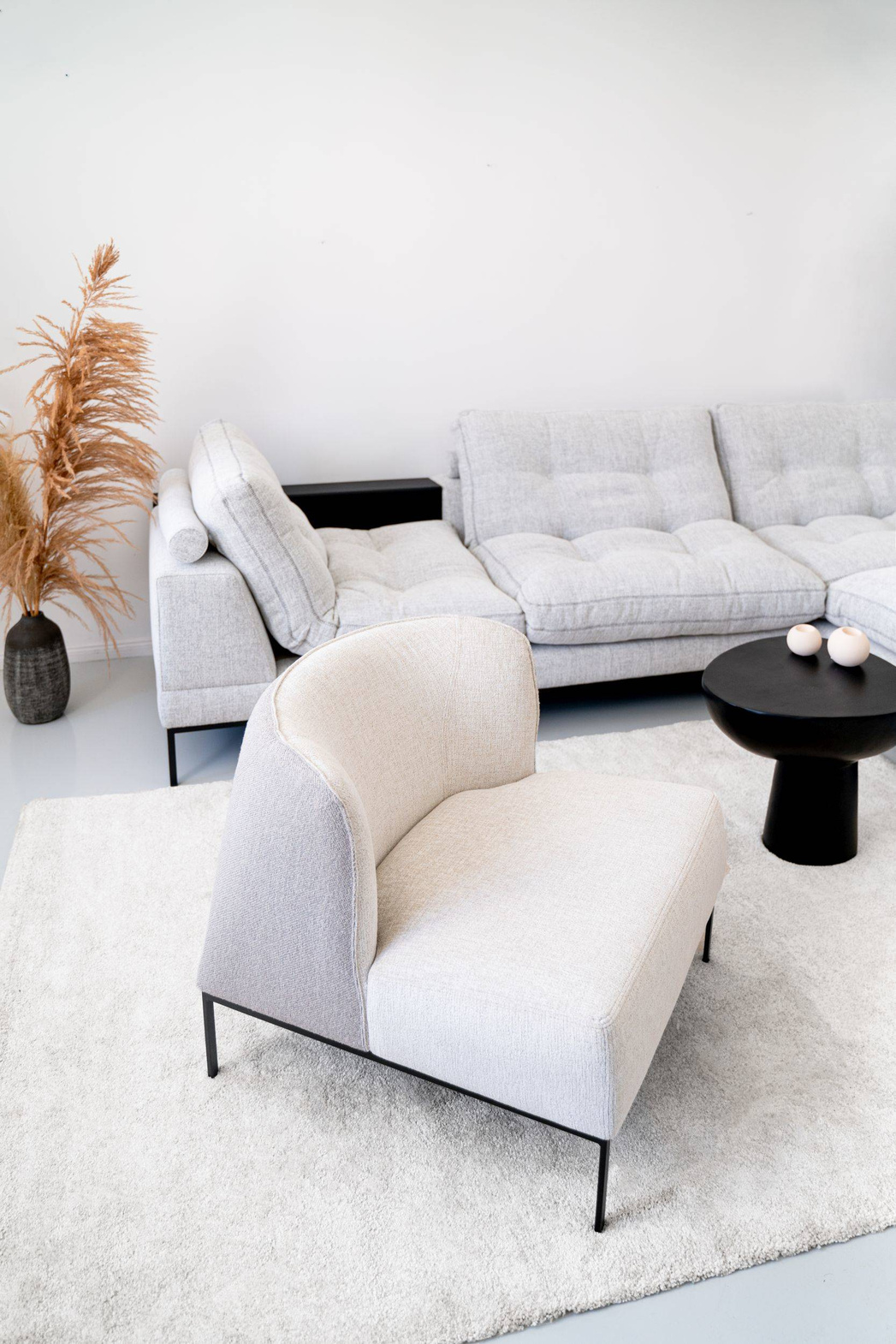 Nordic Line :: Upholstered armchair Brooks grey 71x62x77