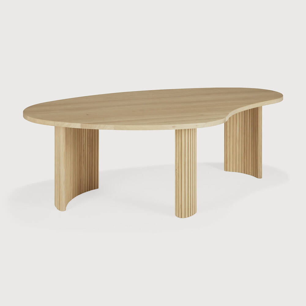 Ethnicraft :: Boomerang coffee table, oak, width 127 cm, natural