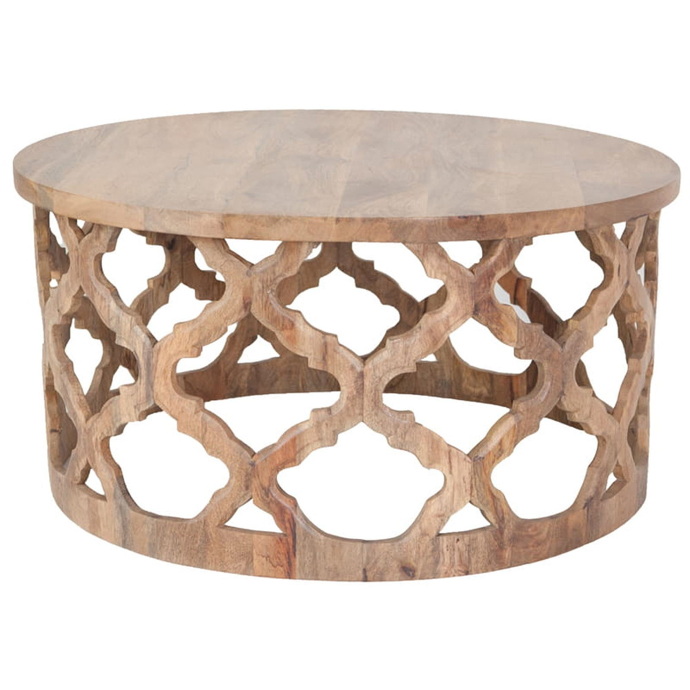 TABLE4U :: Wooden coffee table Huggen Stor Ø 100x40