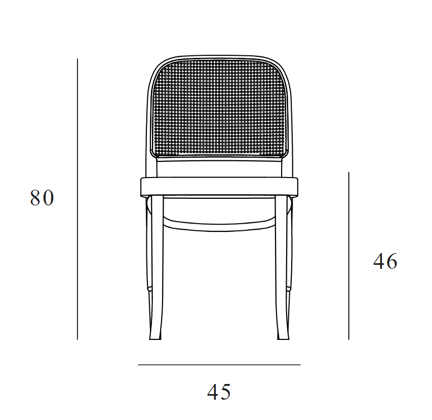 Paged :: Classic A-8137 wooden chair, width 45 cm
