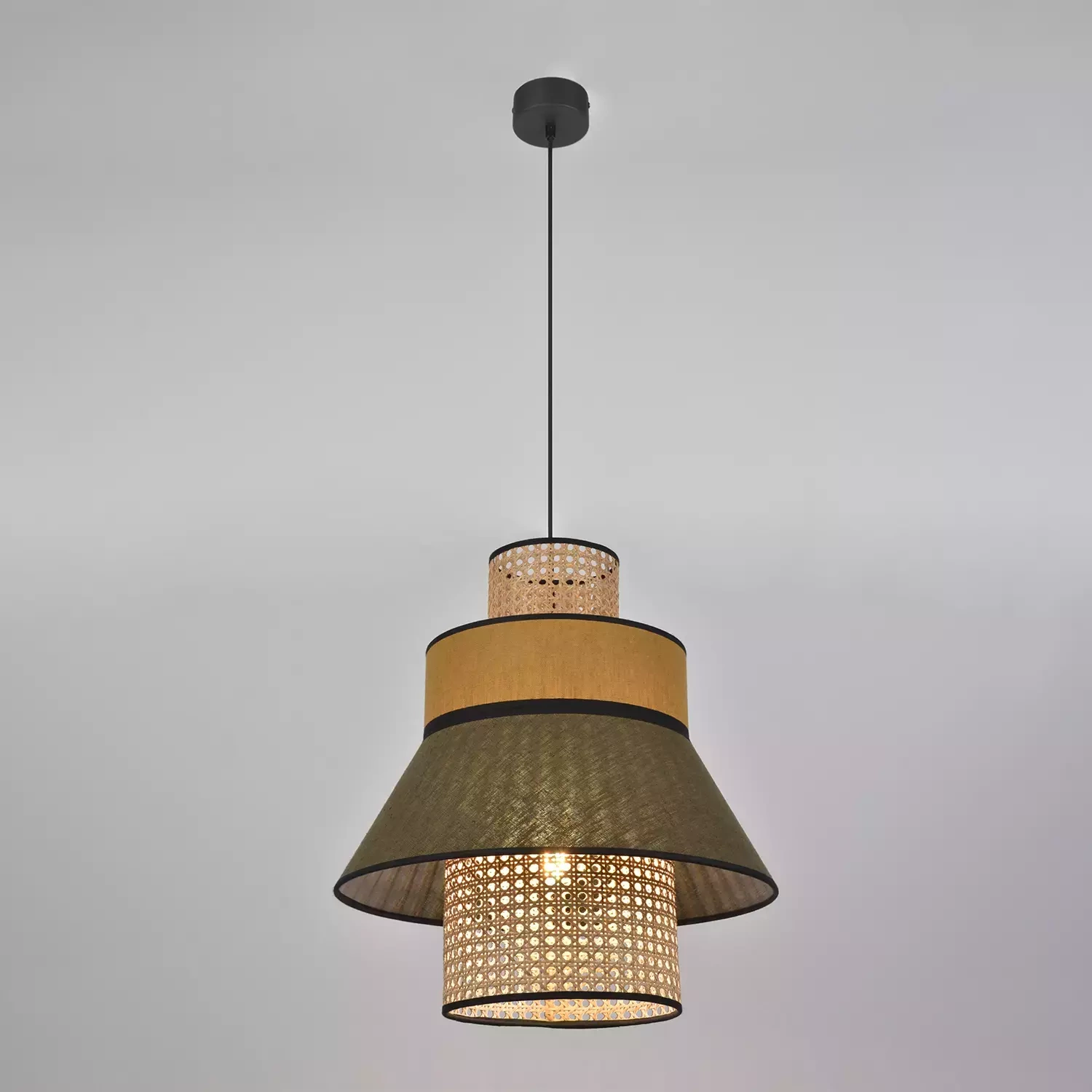 Market Set :: Hängelampe Stoff Singapour Durchmesser 42 cm grün